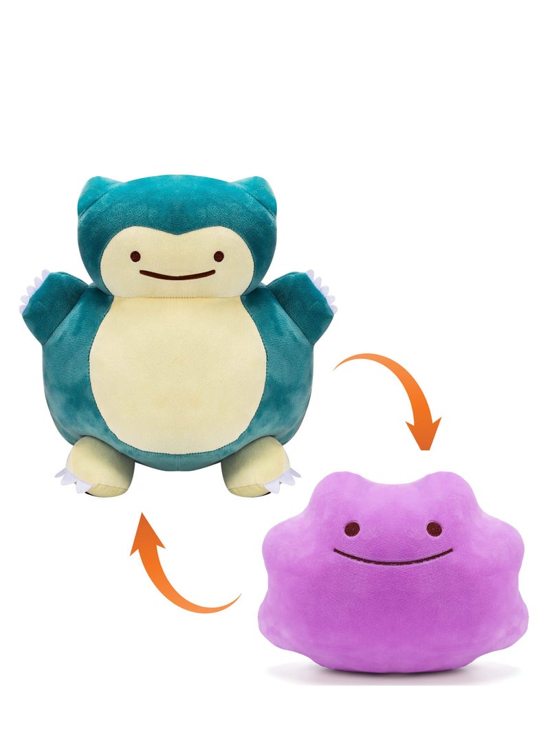 Reversible Jumbo Plush Ditto 12.6 Inch Soft Stuffed Toy Pillow Two Styles Suitable Birthday Gift for Kids - Image 1