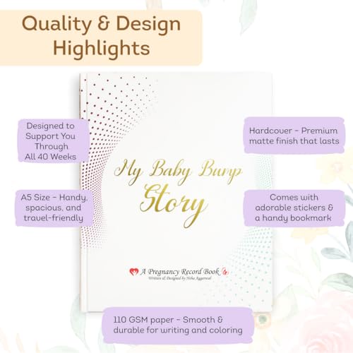 Clapjoy My Pregnancy Journal | My Baby Bump Story – Keepsake Memory Book for Expecting Moms, Weekly Prompts, Photos, and Notes to Capture Every Special Moment - Image 3