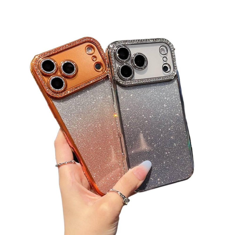 Drop Protection iPhone 14 Pro Max Scratch Resistant Silicone for iPhone 14 14 Plus 14 Pro 14 Pro Max with Square Rhinestone Inlay and Glitter - Image 2