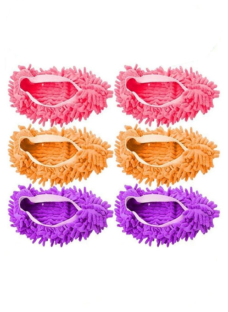 Dust Sock Cleaning Slippers,Mop Slippers for Floor Cleaning, Microfiber Dust Mop Slippers Covers Dust Hair Cleaner Foot Socks Mop Caps, Multi-Function Floor Cleaning Shoe Covers  - Image 1