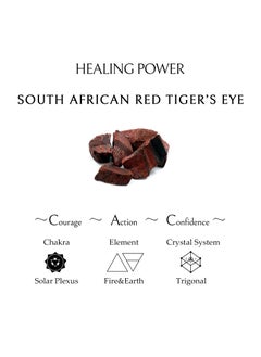 AWNL Men's Flatbead Drawstring Bracelet with Red Tiger Eye  - Image 4