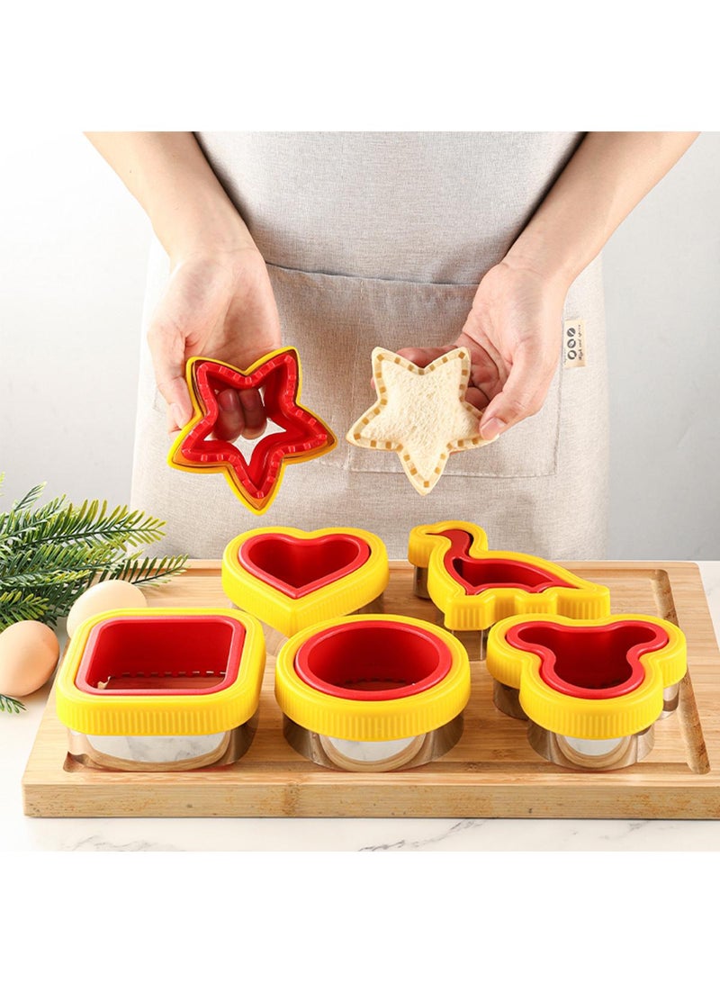 6 Sandwich Cutting Sandwich Mold Pocket Sandwich Cutting Toast Bread Mold Baking Tool Biscuit Mold - Image 1