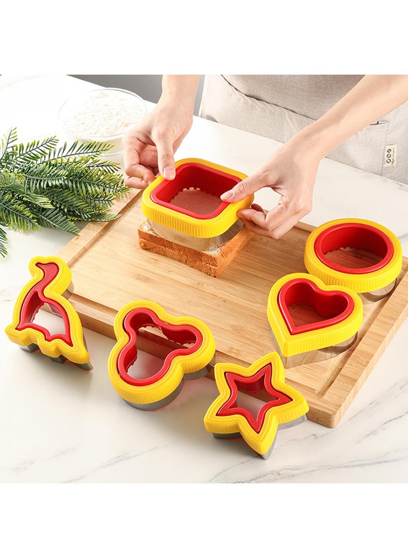 6 Sandwich Cutting Sandwich Mold Pocket Sandwich Cutting Toast Bread Mold Baking Tool Biscuit Mold - Image 3