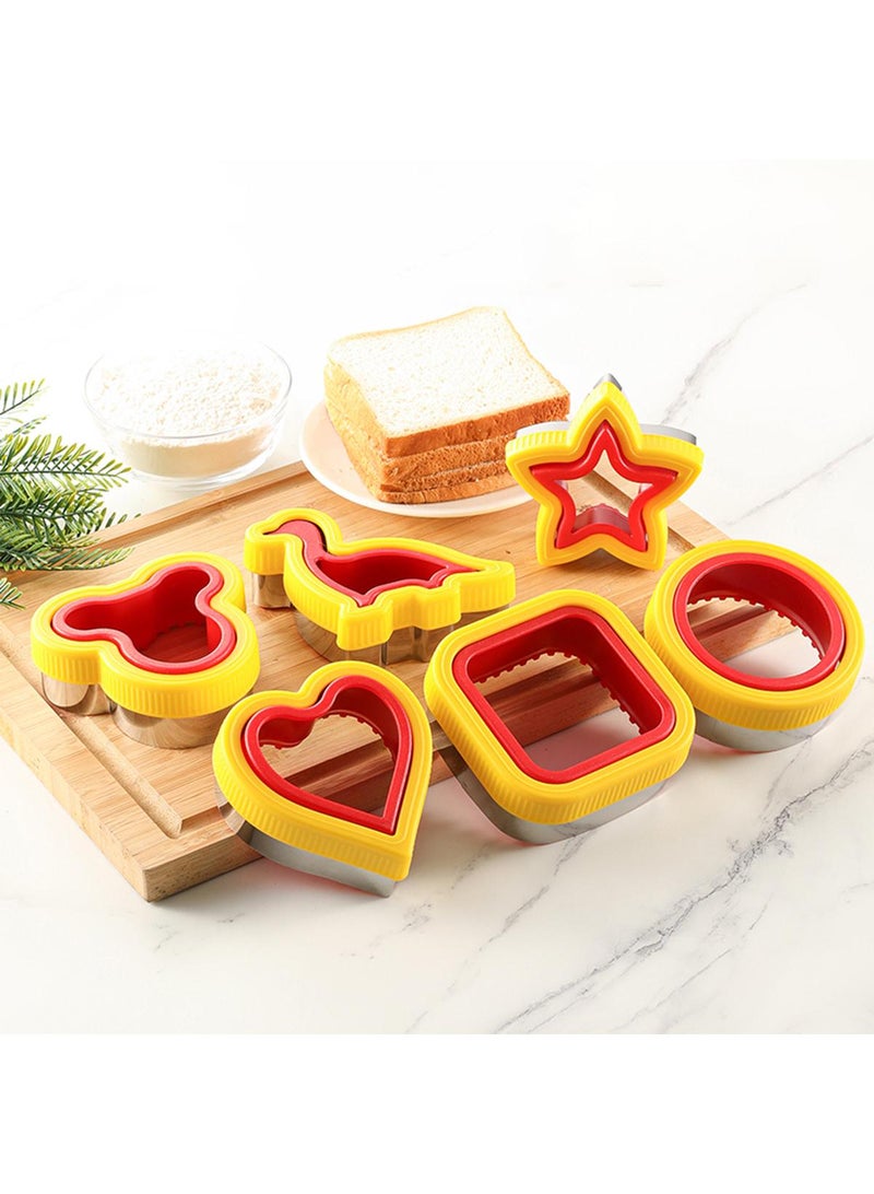 6 Sandwich Cutting Sandwich Mold Pocket Sandwich Cutting Toast Bread Mold Baking Tool Biscuit Mold - Image 2