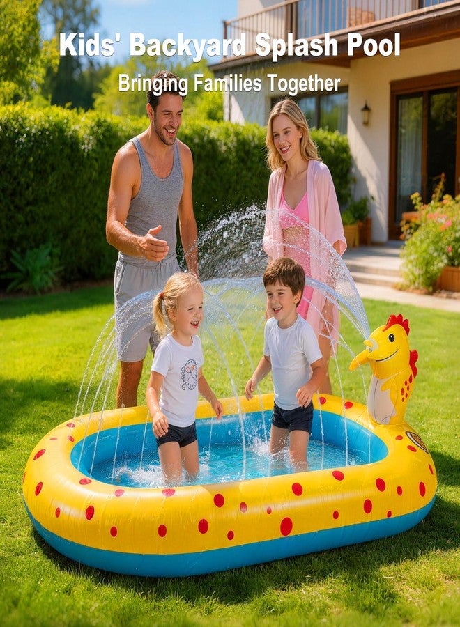 COBOPANDA 67" Dinosaur Splash Pad for Toddlers 1-3, 3-in-1 Thickened PVC Inflatable Kiddie Pool with Upright Sprinkler, Outdoor Water Toys for Kids Baby Summer Backyard Play Mat Ball Pit - Image 5