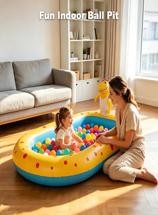COBOPANDA 67" Dinosaur Splash Pad for Toddlers 1-3, 3-in-1 Thickened PVC Inflatable Kiddie Pool with Upright Sprinkler, Outdoor Water Toys for Kids Baby Summer Backyard Play Mat Ball Pit - Image 3