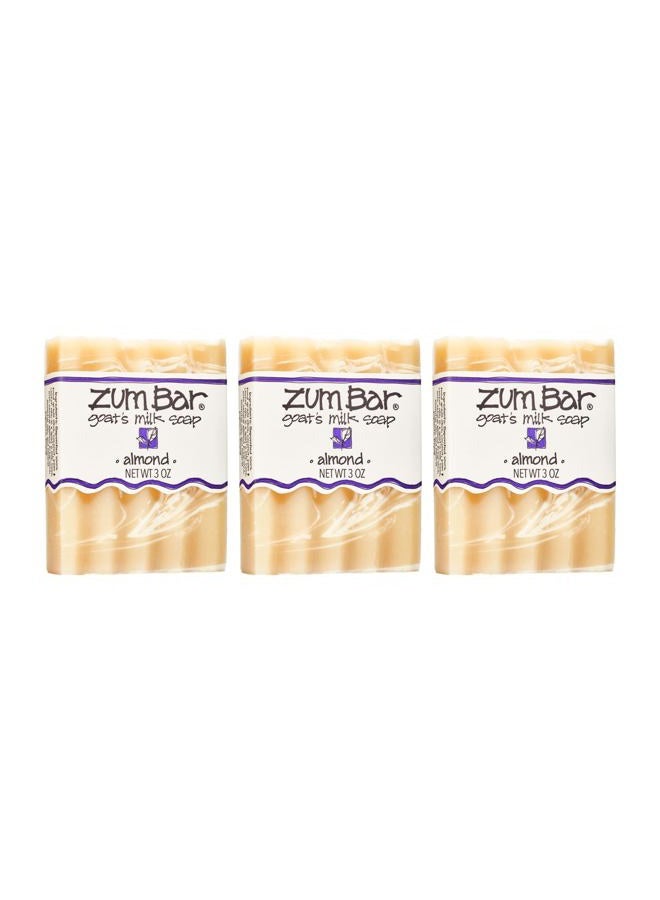 Indigo Wild Zum Bar Goat's Milk Soap - Almond - 3 oz (3 Pack) - Image 1