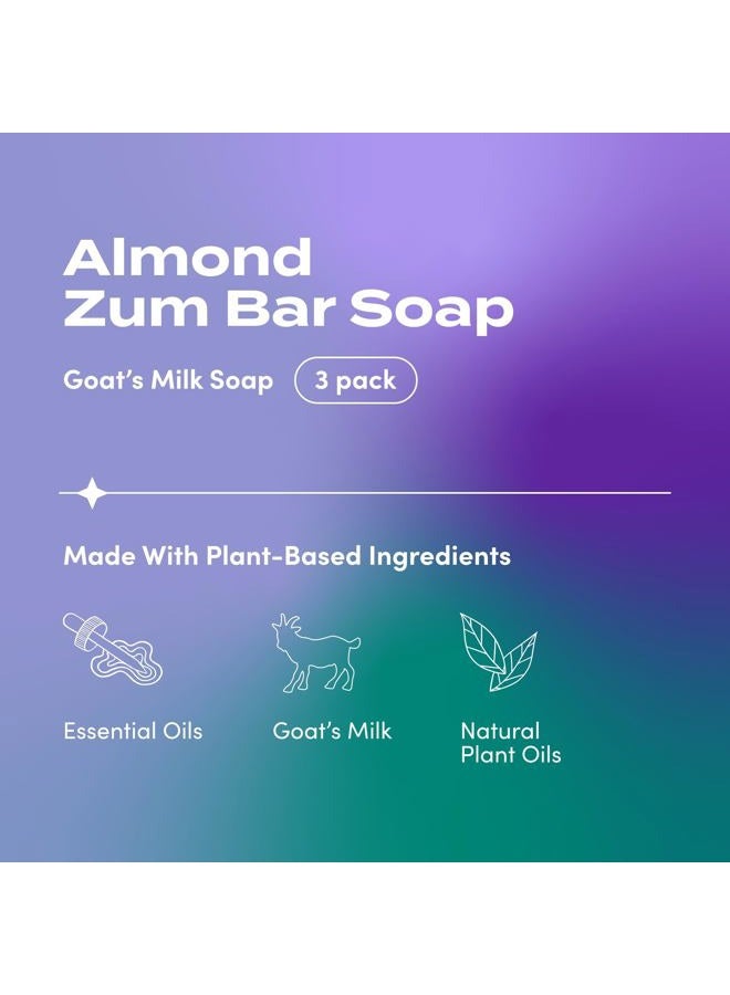 Indigo Wild Zum Bar Goat's Milk Soap - Almond - 3 oz (3 Pack) - Image 2