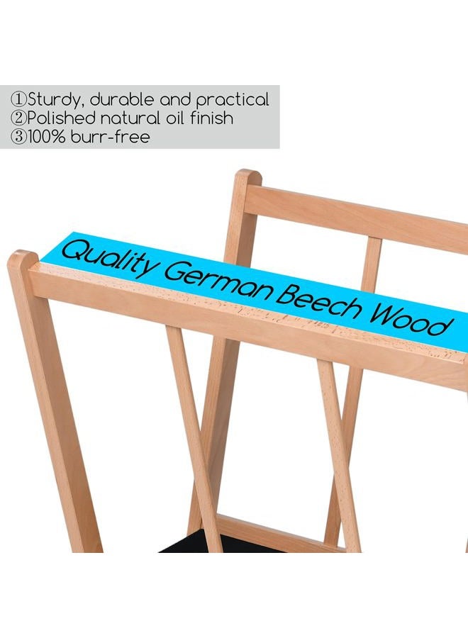 MEEDEN Wood Large Print Rack with Castors, Artist Storage and Display, Premium Drying Rack, Storage for Canvas, Prints, Panels, Posters, Holds Artworks Up to 47", Natural - Image 3