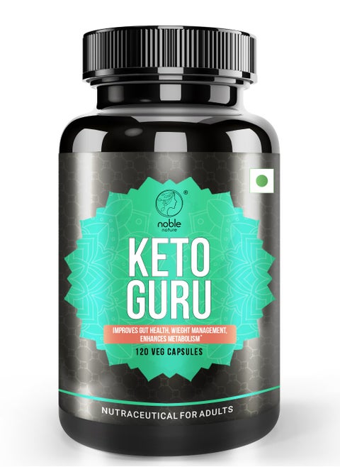 Keto Guru, Improves Gut Health, Wieght Management, Enhances Metabolism - 120 Veg Capsules