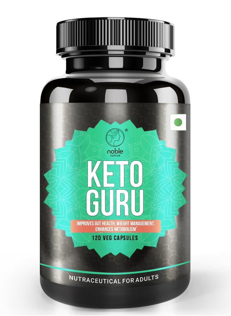 noble nature - Keto Guru, Improves Gut Health, Wieght Management, Enhances Metabolism - 120 Veg Capsules - Image 1
