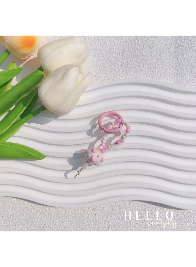 NIBEMINENT Beaded Phone Lanyard, Anti Lost Removable Wrist Strap,Bubble Mart Bracelet Pendant, Phone Keychain Lanyard