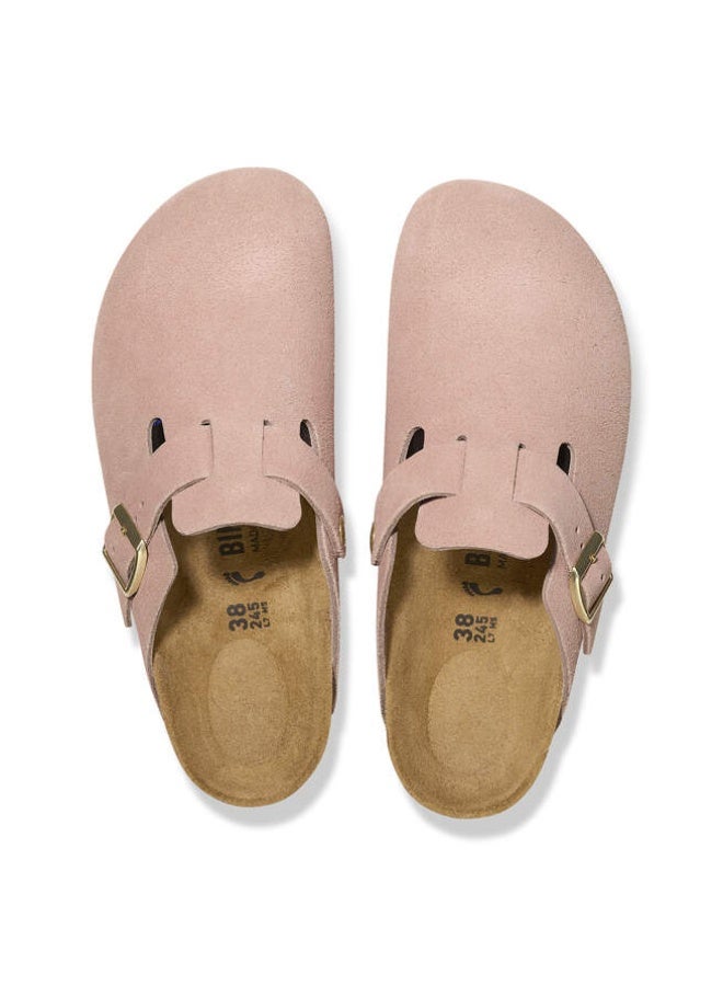 BIRKENSTOCK Boston Wide Width Suede Leather Sandals with Soft Footbed | Oversized Fit, Recommend Buying One Size Down - Image 3