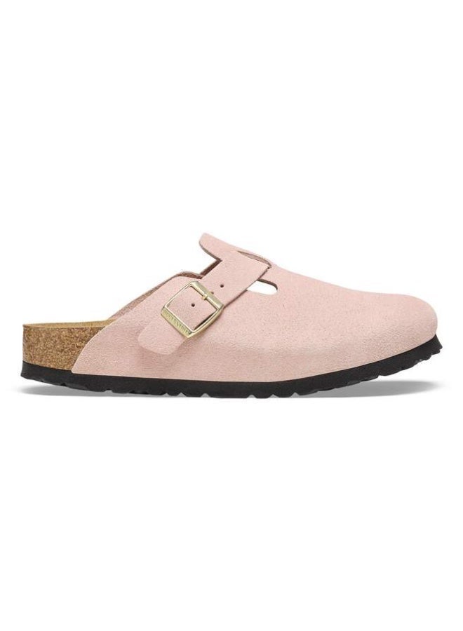 BIRKENSTOCK Boston Wide Width Suede Leather Sandals with Soft Footbed | Oversized Fit, Recommend Buying One Size Down - Image 2