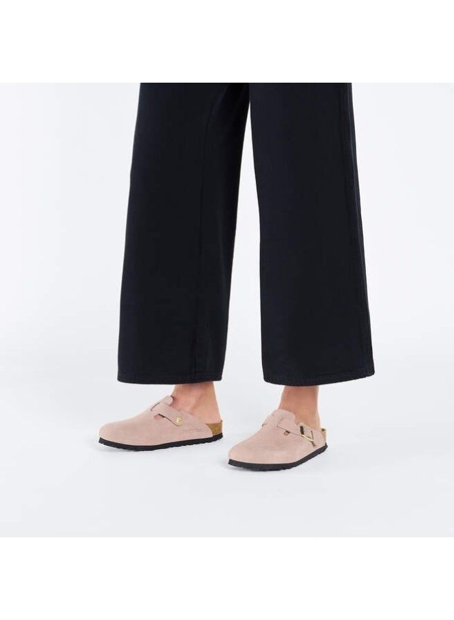 BIRKENSTOCK Boston Wide Width Suede Leather Sandals with Soft Footbed | Oversized Fit, Recommend Buying One Size Down - Image 5