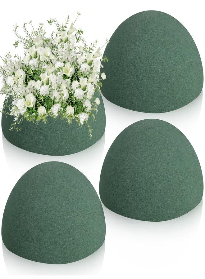 LOKIPA Floral Foam Round, 4 Pack Floral Dry Foam Half Ball Round Flower Foam for Artificial Plant Floral Arrangement and Wedding and Garden Decorations(7.48x3.74inch) - Image 1