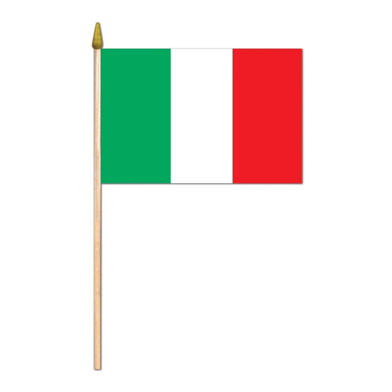 Beistle 12-Pack Italian Rayon Flag, 4-Inch by 6-Inch - Image 1