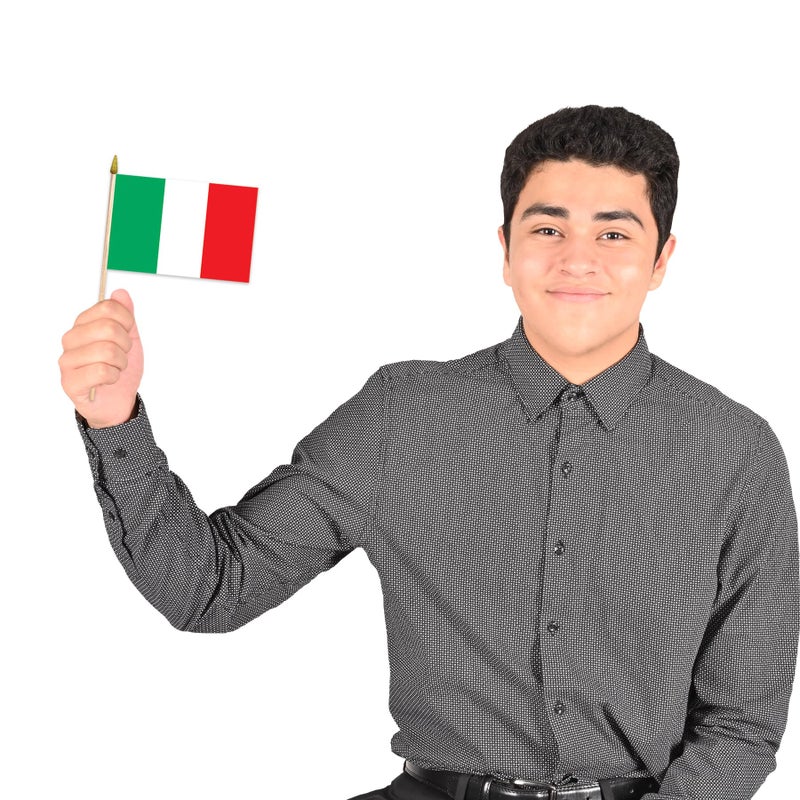 Beistle 12-Pack Italian Rayon Flag, 4-Inch by 6-Inch - Image 2