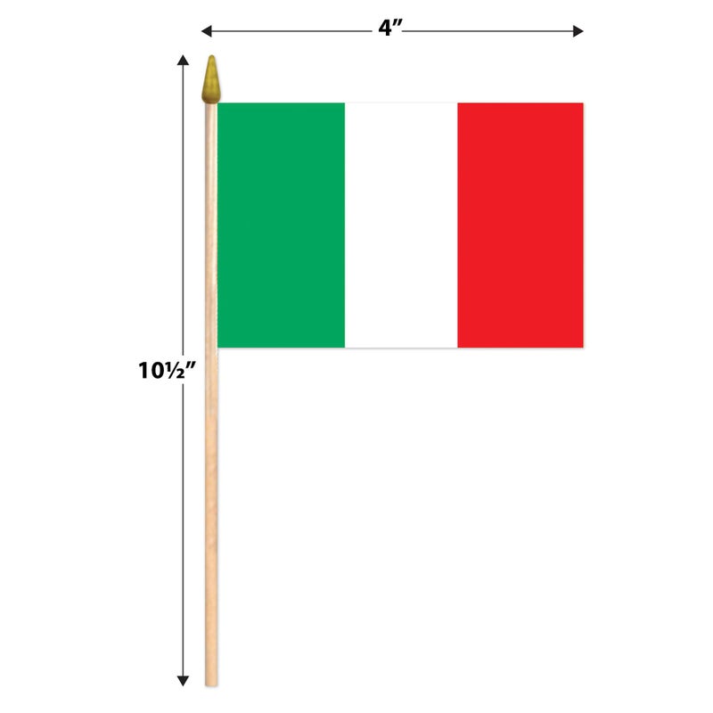 Beistle 12-Pack Italian Rayon Flag, 4-Inch by 6-Inch - Image 3