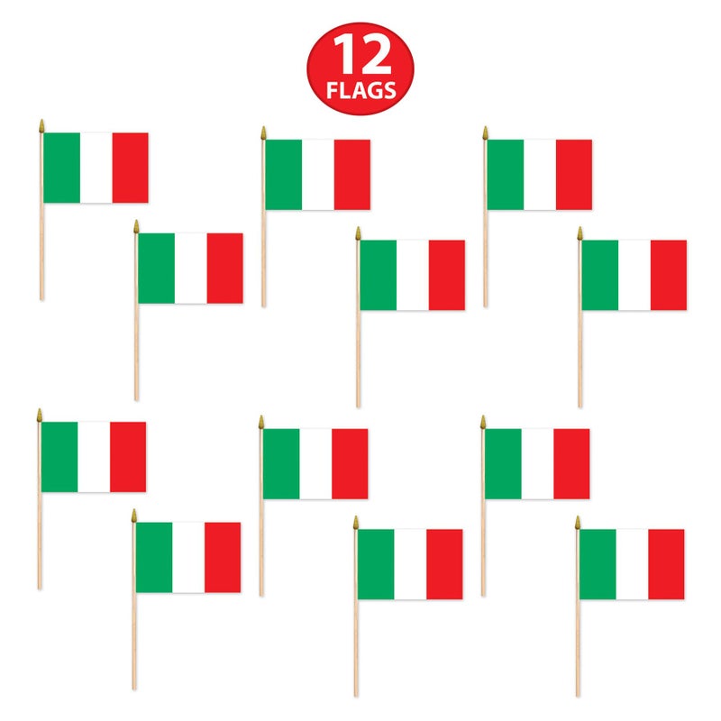 Beistle 12-Pack Italian Rayon Flag, 4-Inch by 6-Inch - Image 4