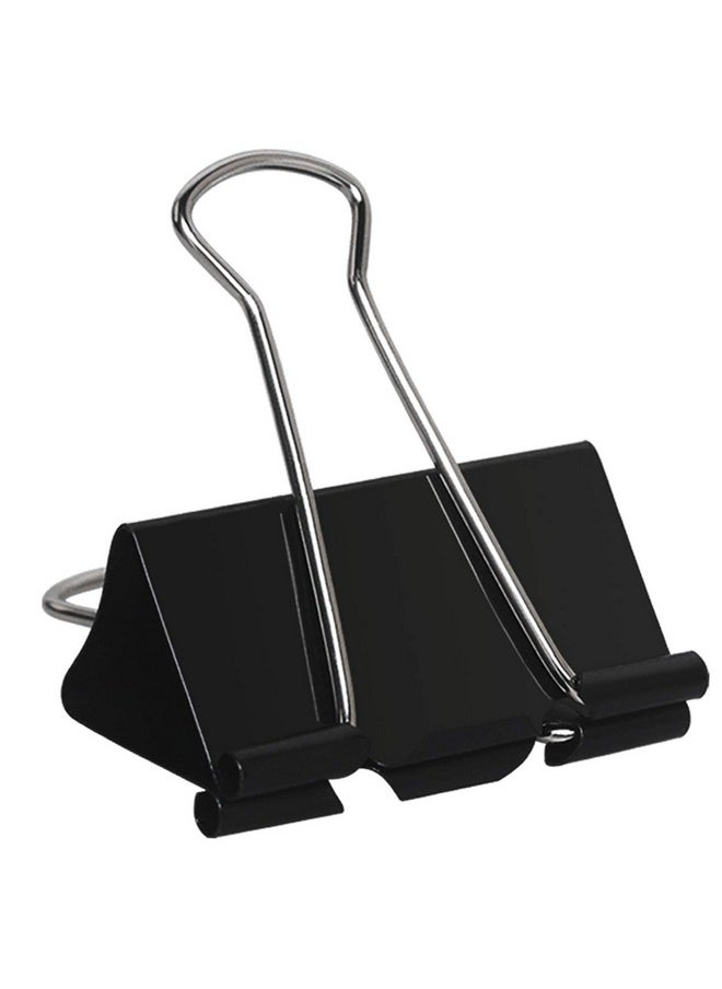Heqishun Heqishun Extra Large Binder Clips 2 inch Jumbo Binder Clips 24 Pack Big Metal Paper Clamps Black  - Image 1