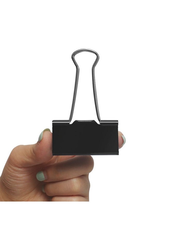 Heqishun Heqishun Extra Large Binder Clips 2 inch Jumbo Binder Clips 24 Pack Big Metal Paper Clamps Black  - Image 4