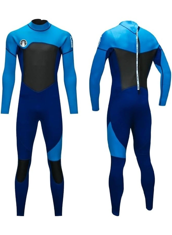 Plankzone 3MM Neoprene Super Stretch Full Body Wetsuit, Back Zipper, UV Protection, for Spearfishing, Snorkeling, Surfing, Scuba Diving - Image 1