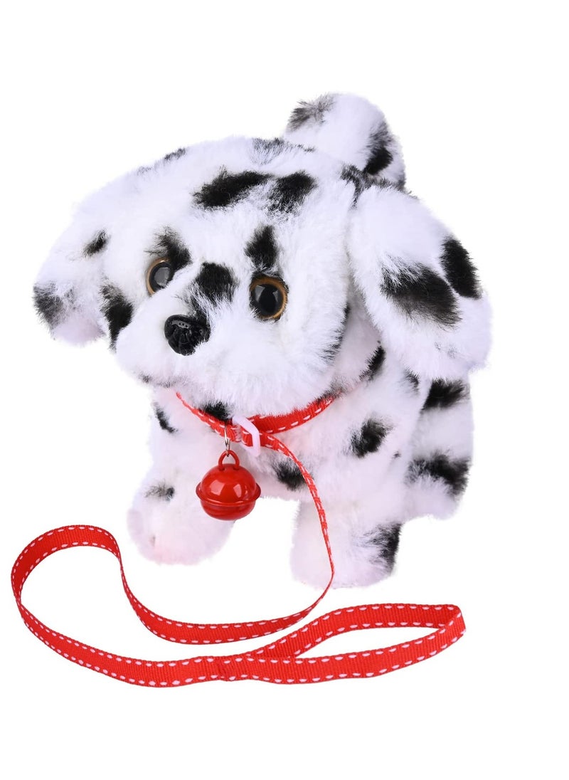 KASTWAVE Plush Interactive Toy Electronic Pet Plush Golden Retriever Toy Puppy Electronic Interactive Pet Dog Can Walking Barking Tail Wagging Stretching Companion Animal for Kids (Dalmatians)  - Image 1