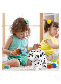 KASTWAVE Plush Interactive Toy Electronic Pet Plush Golden Retriever Toy Puppy Electronic Interactive Pet Dog Can Walking Barking Tail Wagging Stretching Companion Animal for Kids (Dalmatians)  - Image 3