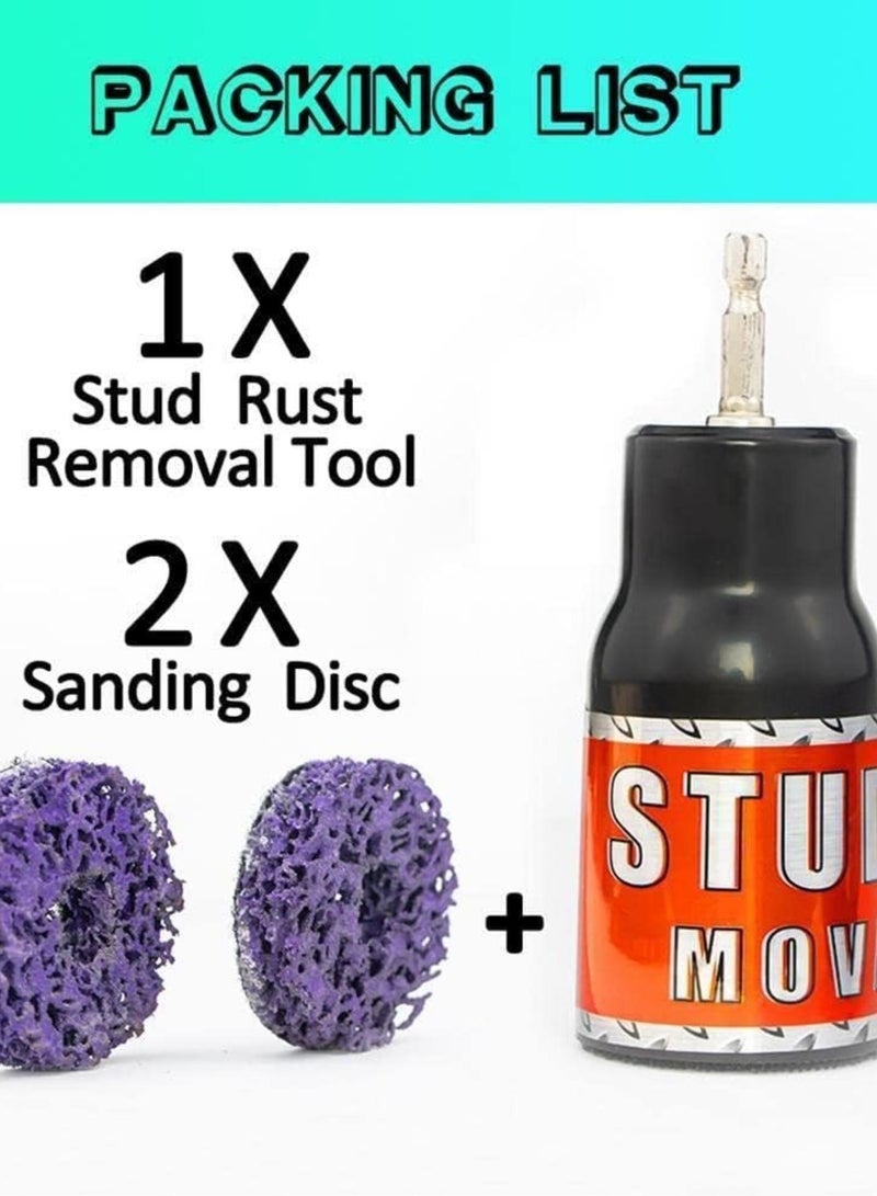 GGOOT Stud Rust Removal Tool Hand Operated Tools Hardware Rust Remover Drill Adapter Removing For Rust Dropshi Power Tool Support H0I8 - Image 3