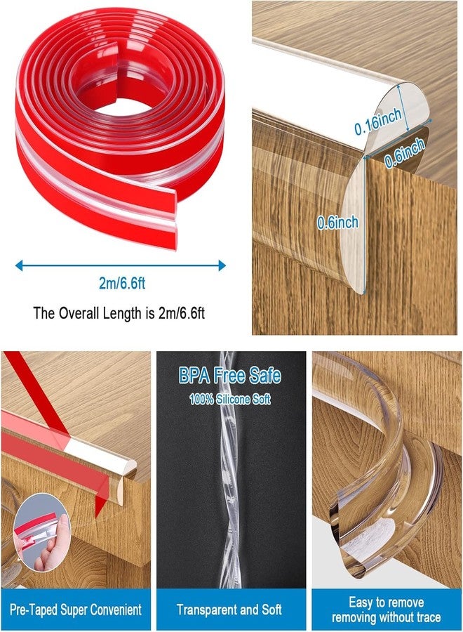 KELVEE شريط حماية الحواف المصنوع من السيليكون من KELVEE بطول مترين، لحماية حواف وزوايا الأثاث والمكاتب والزوايا الحادة من الأطفال - ناعم ومتين للأطفال (واقي الحواف - متران) - Image 5