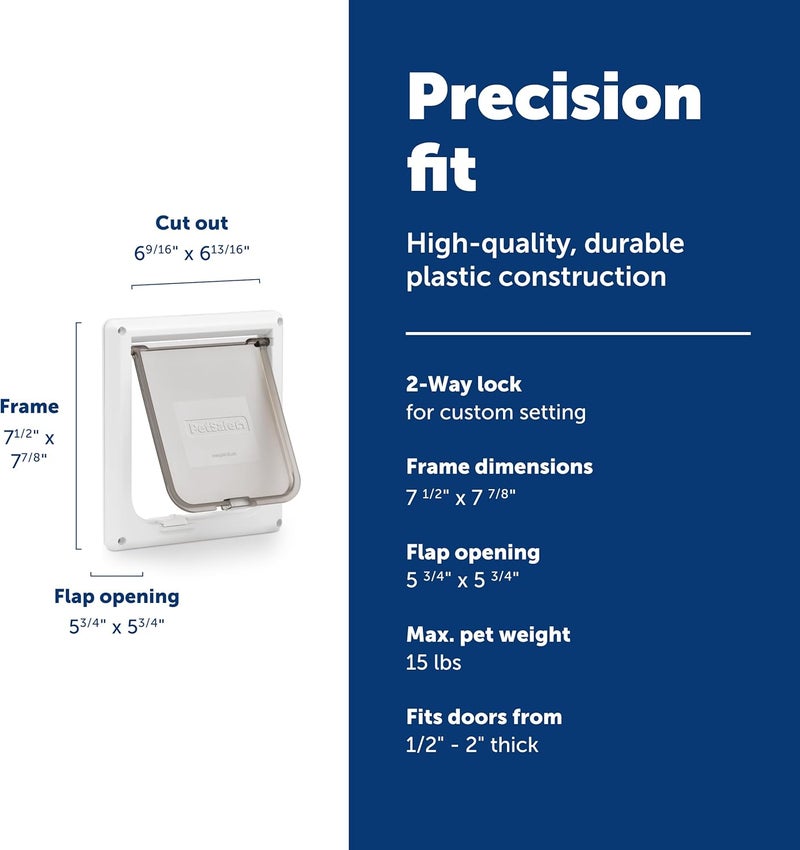 PetSafe Interior Cat Door with 2-Way Locking Flap - Tinted Privacy Door for Litter Box or Pet Feeder - Image 4