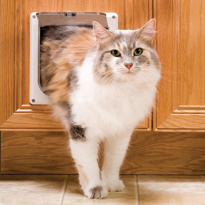 PetSafe Interior Cat Door with 2-Way Locking Flap - Tinted Privacy Door for Litter Box or Pet Feeder - Image 2