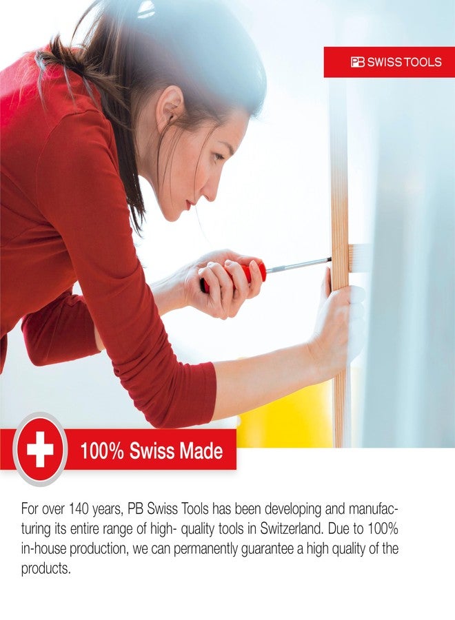 PB Swiss Tools Slotted Screwdriver Set PB 8240 | 100% Swiss Made | 6-Piece SwissGrip Screwdriver Set Size 1/2/3/4/5/6 Including Practical Wall Mount - Image 5