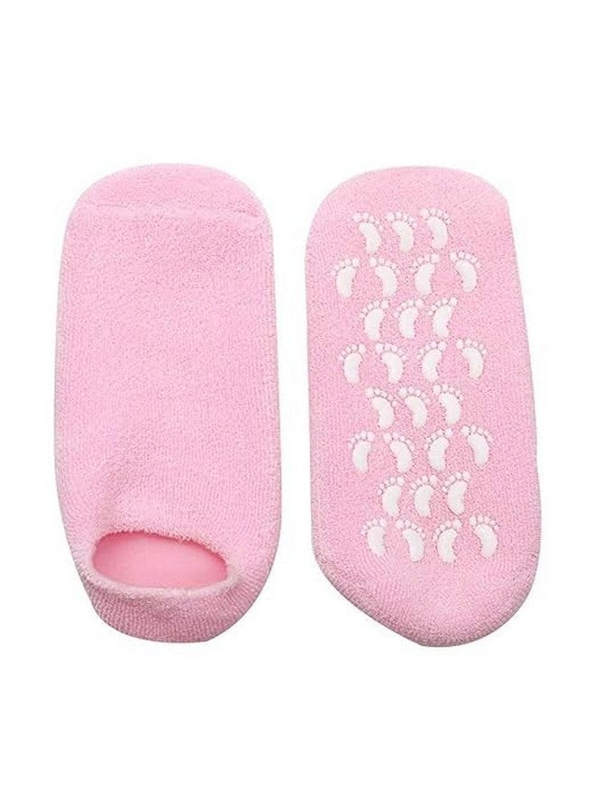 VIBRAL Moisturizing Silicone Gel Socks For Women And Men Silicon Socks Heel for Crack Spa Gel Socks for Women Anti Crack Heel Repair Socks Foot Moisturizer Socks Spa Gel Socks Natural Oil And Vitamin E -Multicolour 1 Pair - Image 4