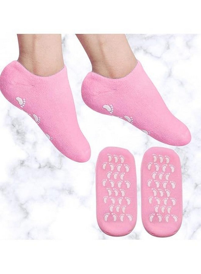 VIBRAL Moisturizing Silicone Gel Socks For Women And Men Silicon Socks Heel for Crack Spa Gel Socks for Women Anti Crack Heel Repair Socks Foot Moisturizer Socks Spa Gel Socks Natural Oil And Vitamin E -Multicolour 1 Pair - Image 2