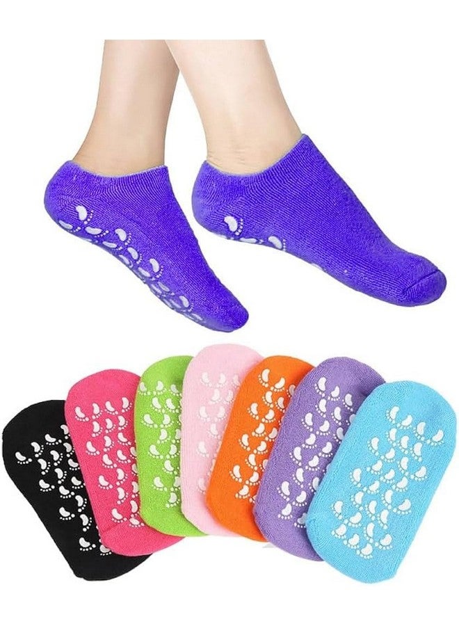 VIBRAL Moisturizing Silicone Gel Socks For Women And Men Silicon Socks Heel for Crack Spa Gel Socks for Women Anti Crack Heel Repair Socks Foot Moisturizer Socks Spa Gel Socks Natural Oil And Vitamin E -Multicolour 1 Pair - Image 3