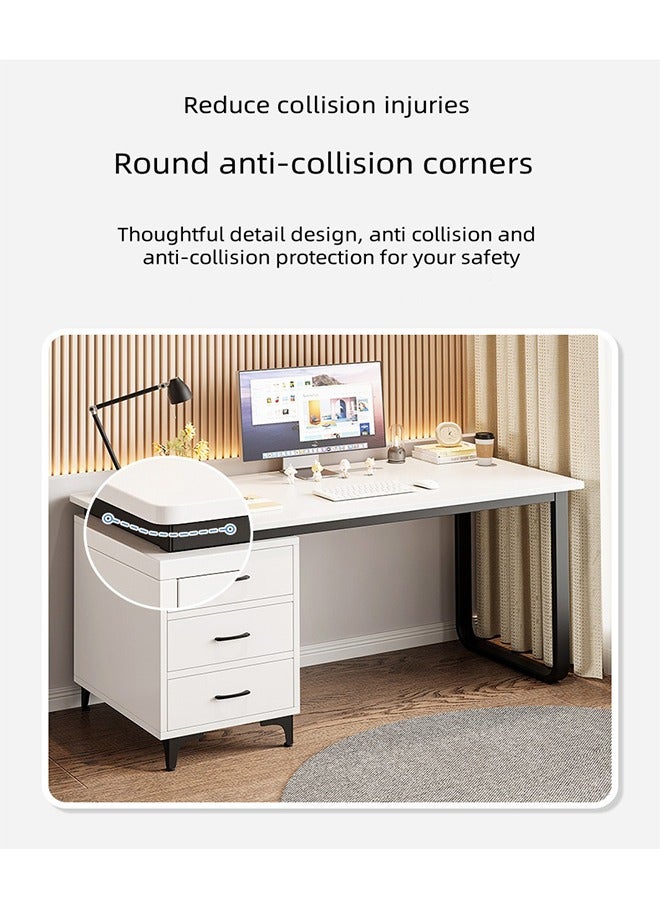 مكتب مكتب متعدد الوظائف الحديث, جدول المكتب المنزلي, مكتب الدراسة, جدول التعلم, مكتب اللعبة, جدول اللعبة قابل للتوسع, توسع, وتصميم التخزين المتعدد, 120 سم × 60 سم × 75 سم - Image 5