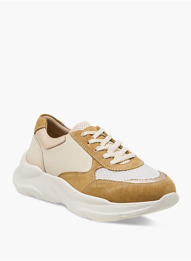 بابريكا Colourblock Sneakers with Lace-Up Closure