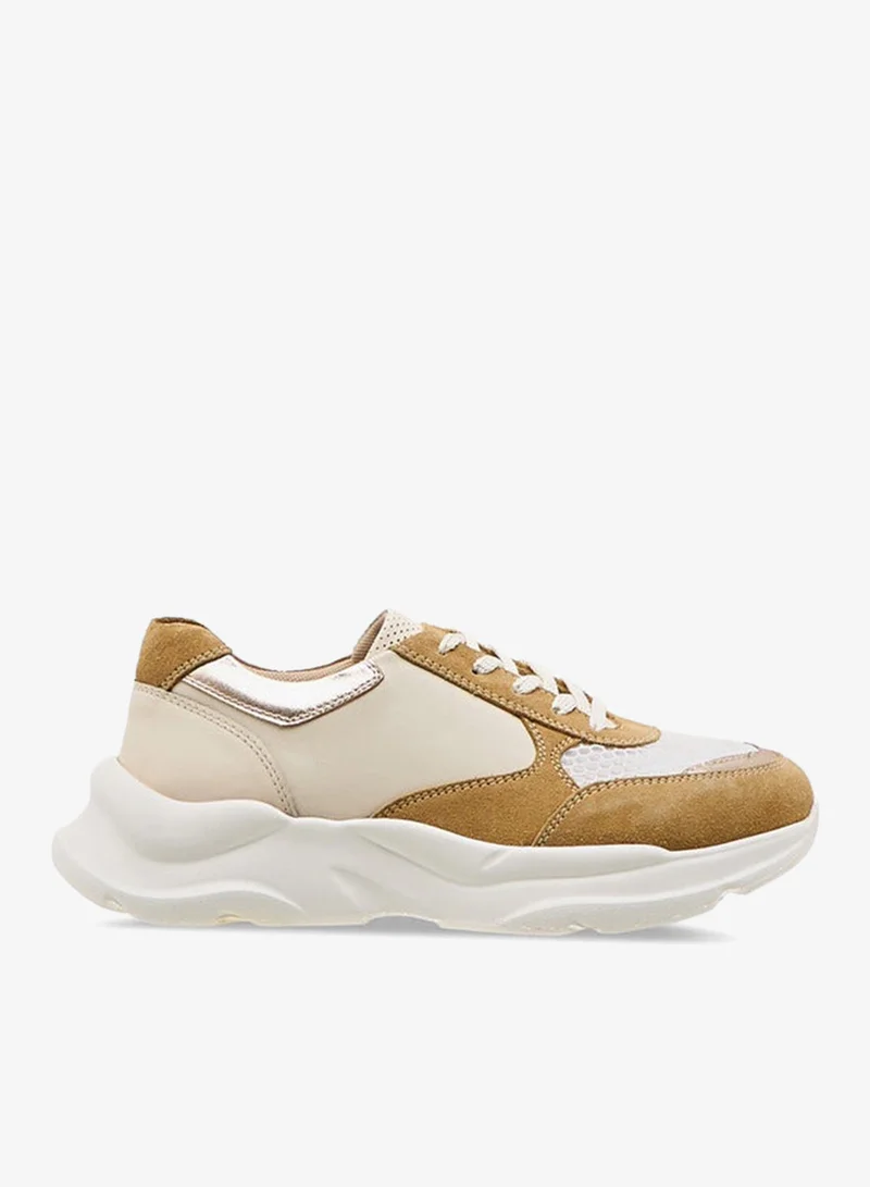 Colourblock Sneakers with Lace-Up Closure