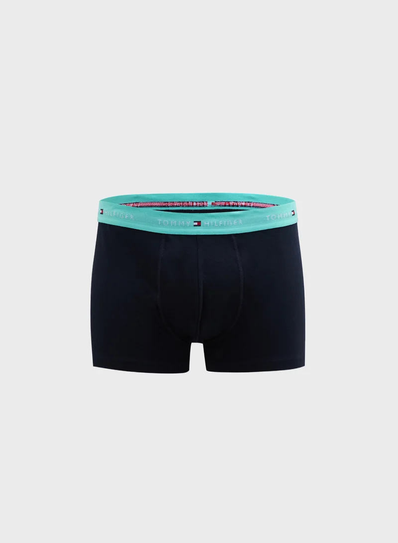 تومي هيلفيغر Signature Essential Waistband Trunks - 3-Pack