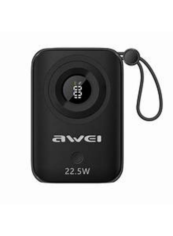 Awei Power bank 22.5W 10000Mah P23k Black - Image 1