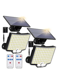 Next Life Solar Lights Outdoor 106 LED 3000LM Solar Powered Motion Sensor Flood Lights with Remote Dusk to Dawn Led Solar Security Wall Lights with 16.5Ft Cable IP65 Waterproof for Outside Garage  - Image 1
