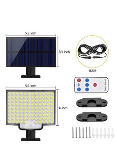 Next Life Solar Lights Outdoor 106 LED 3000LM Solar Powered Motion Sensor Flood Lights with Remote Dusk to Dawn Led Solar Security Wall Lights with 16.5Ft Cable IP65 Waterproof for Outside Garage  - Image 2