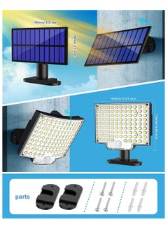 Next Life Solar Lights Outdoor 106 LED 3000LM Solar Powered Motion Sensor Flood Lights with Remote Dusk to Dawn Led Solar Security Wall Lights with 16.5Ft Cable IP65 Waterproof for Outside Garage  - Image 5
