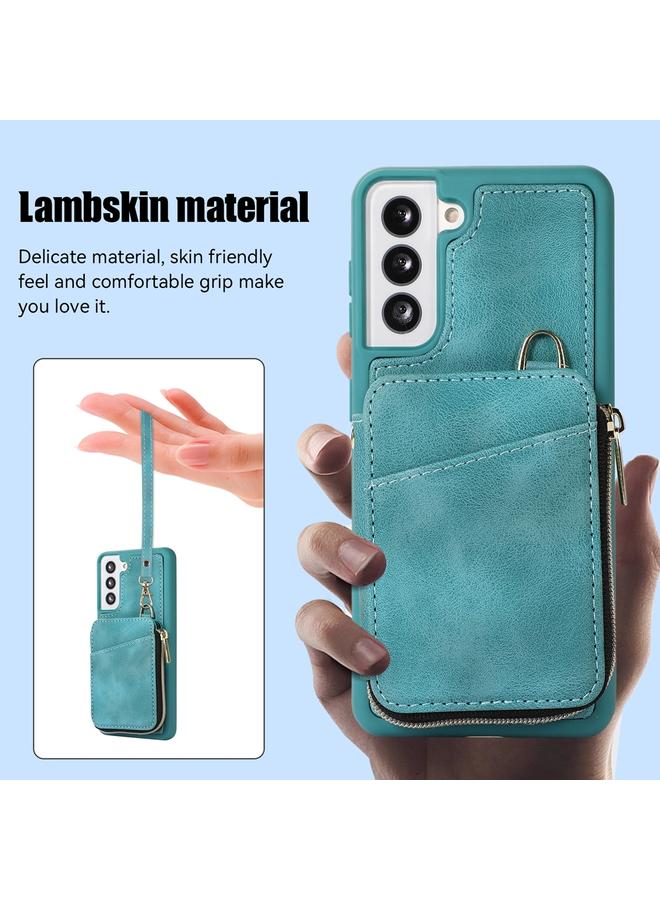 اس-توب جراب لهاتف Samsung Galaxy S21 FE 5G مع حقيبة بطاقات بسحاب وغطاء خلفي للهاتف - Image 3