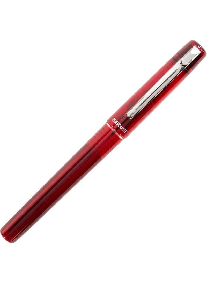 Platinum Prefounte Fountain Pen M 0 5 Nib Crimson Red  - Image 2