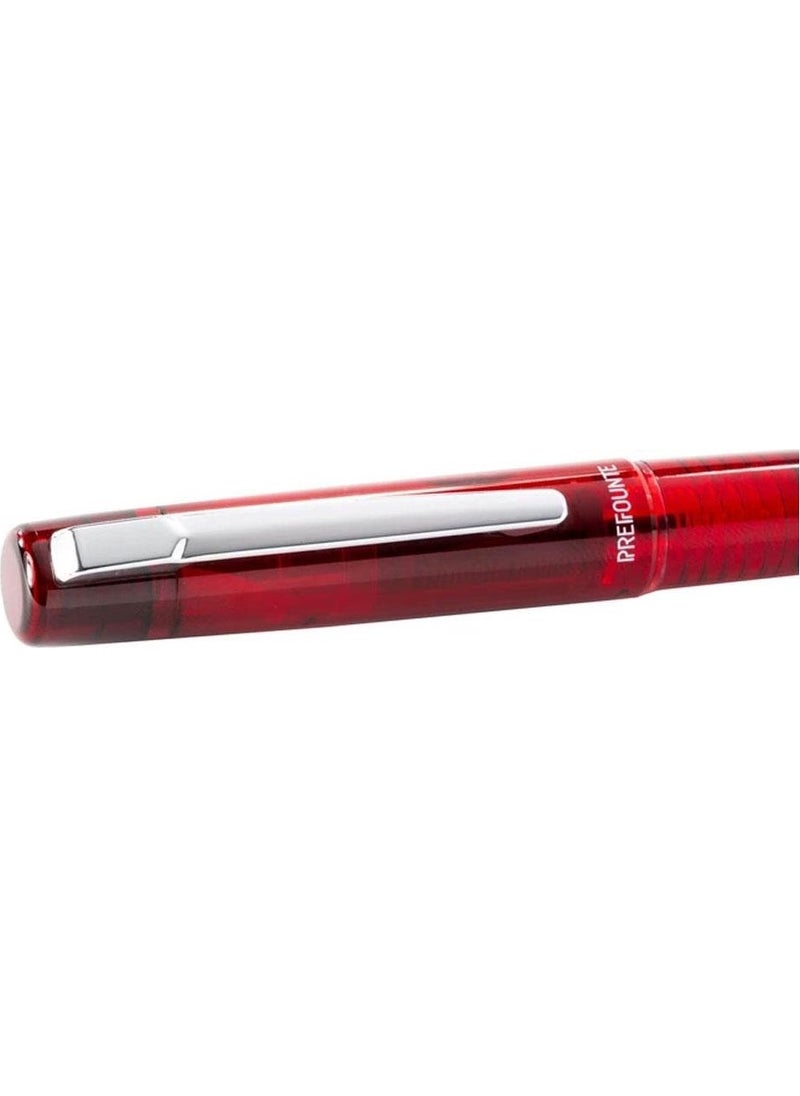 Platinum Prefounte Fountain Pen M 0 5 Nib Crimson Red  - Image 3