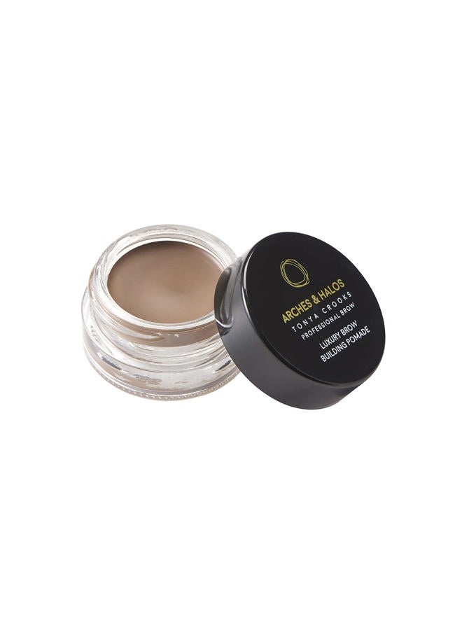 Arches & Halos Luxury Brow Building Pomade - Warm Brown - Tinting Brow Definer for Sculpting and Shaping Eyebrows - Soft, Smudge-Proof, Silky Texture - Lightweight Cream and Gel Blend - 0.016 oz - Image 1