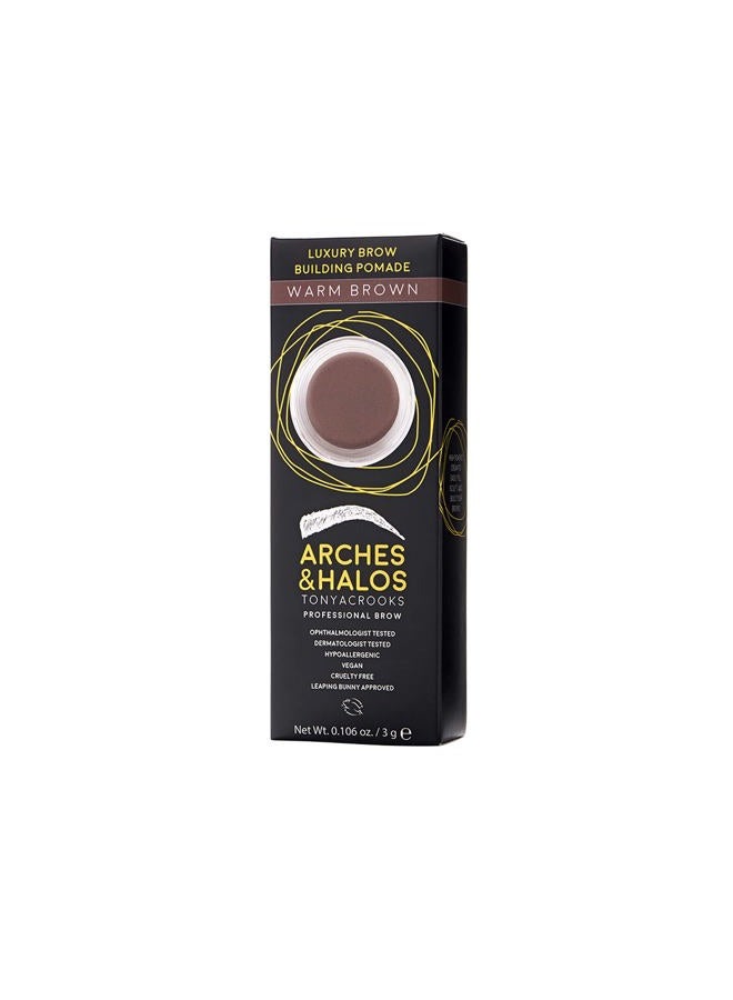 Arches & Halos Luxury Brow Building Pomade - Warm Brown - Tinting Brow Definer for Sculpting and Shaping Eyebrows - Soft, Smudge-Proof, Silky Texture - Lightweight Cream and Gel Blend - 0.016 oz - Image 4